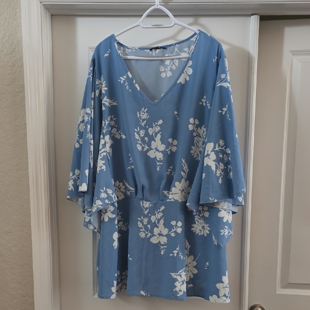 BloomChic Blue Floral Blouse